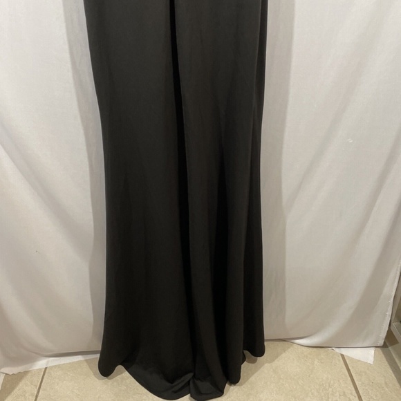 NEW $228 La Femme [ 4 ] One Shoulder‎ Jersey Gown in Black - Picture 14 of 14